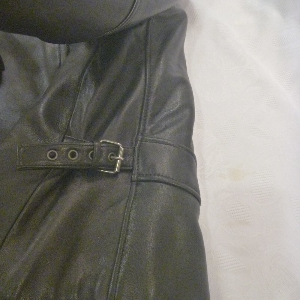 $$$ SOLD $$$ Tibor Men M Jacket OverCoat Zip Black Soft Leather Thermolite - Picture 12 of 16